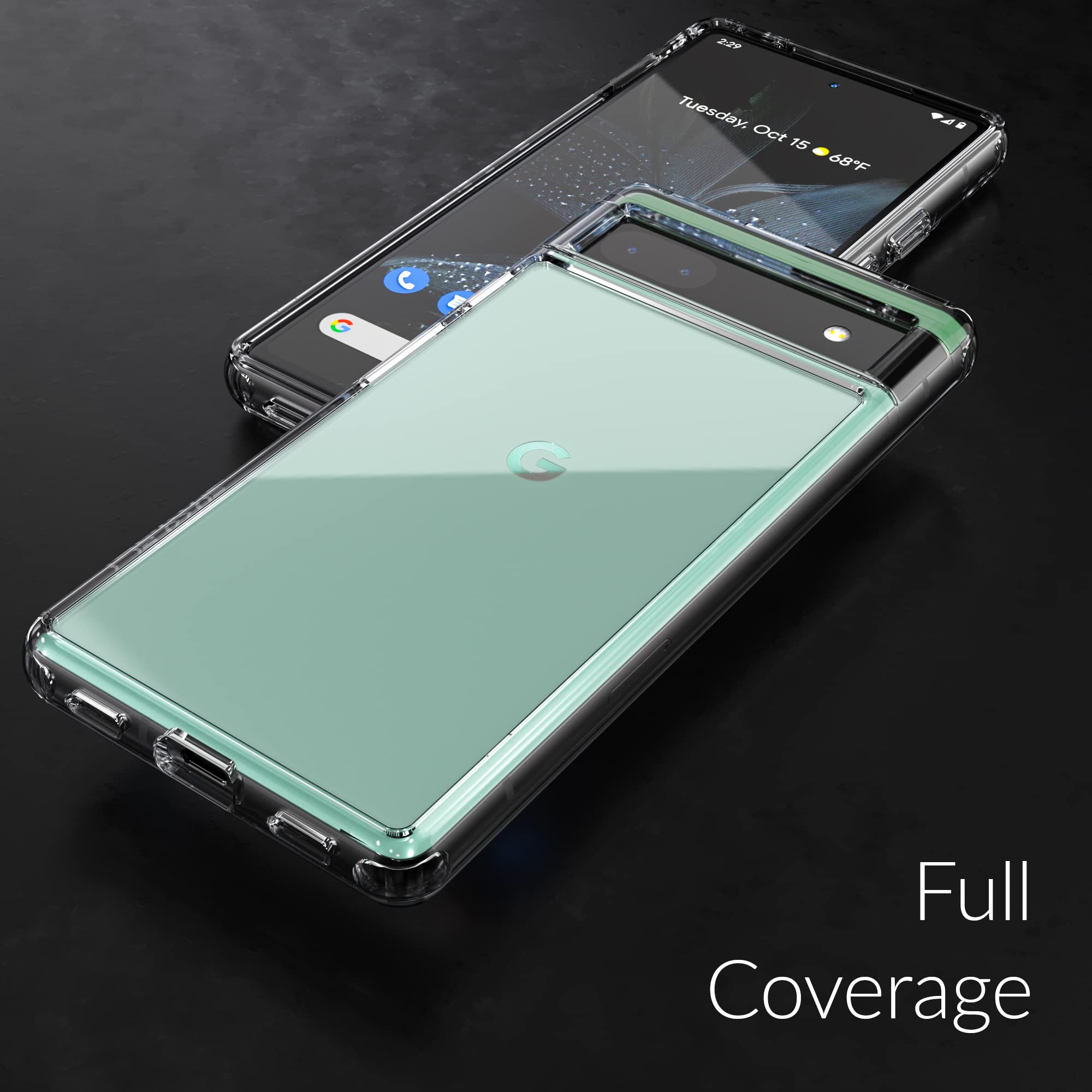 Amazon.com: Crave Clear Guard for Pixel 6a Case, Shockproof Clear